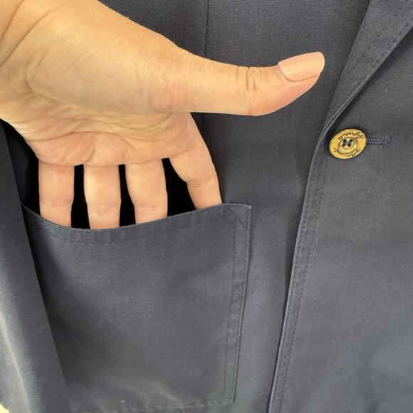 Etienne Aigner Blazer Jacket Women's Sz 10 Navy Blue Double Breasted Old Money - Picture 6 of 12